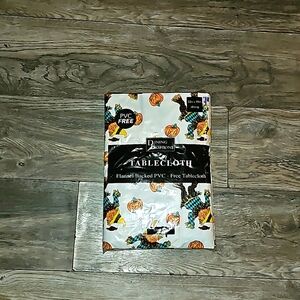 Oblong tablecloth spooky Halloween theme 52X90in retro print new i0